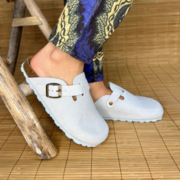 Solal sabot - Pastelle Boutique36Suede Ciel