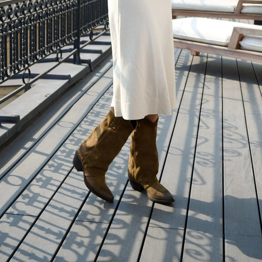 Alice – Bottes Mi - Hautes Style Cuissardes - Pastelle Boutique36Cuir noir