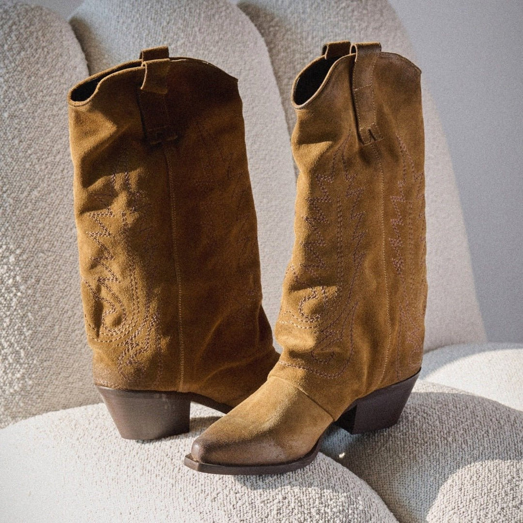 Alice – Bottes Mi - Hautes Style Cuissardes - Pastelle Boutique36Cuir noir