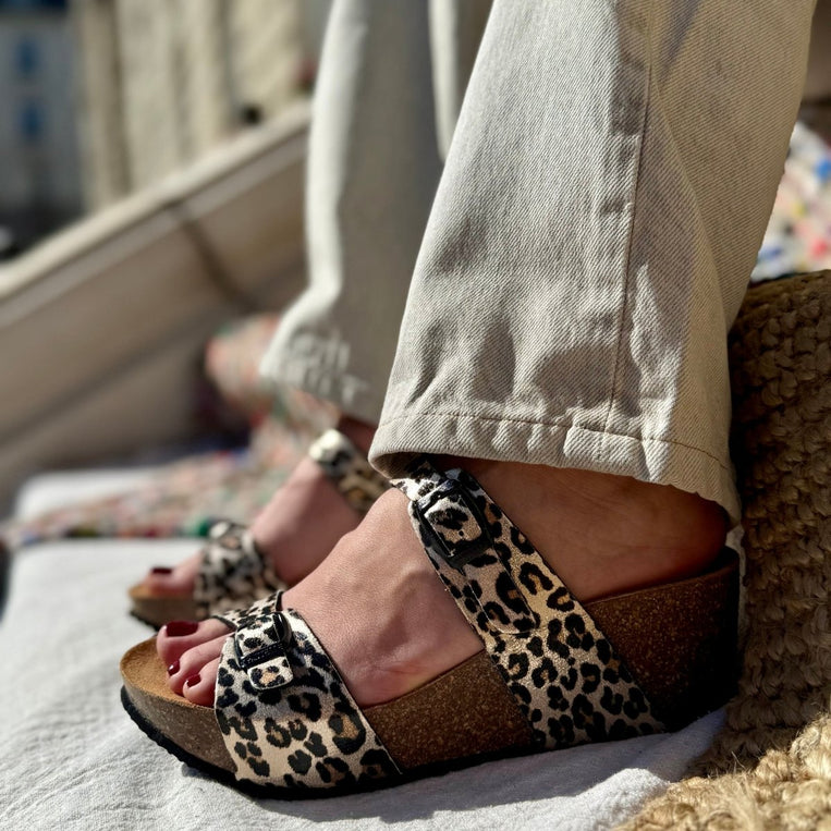 Eilat – Mules Compensées Femme, Confort avec Brides Réglables - Pastelle Boutique36Argent
