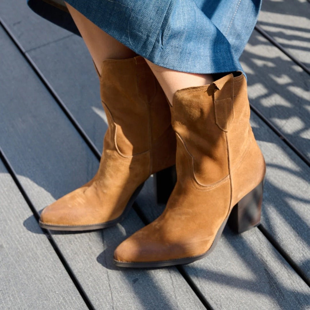 Juliette – Bottines à Petit Talon - Pastelle Boutique36Camel