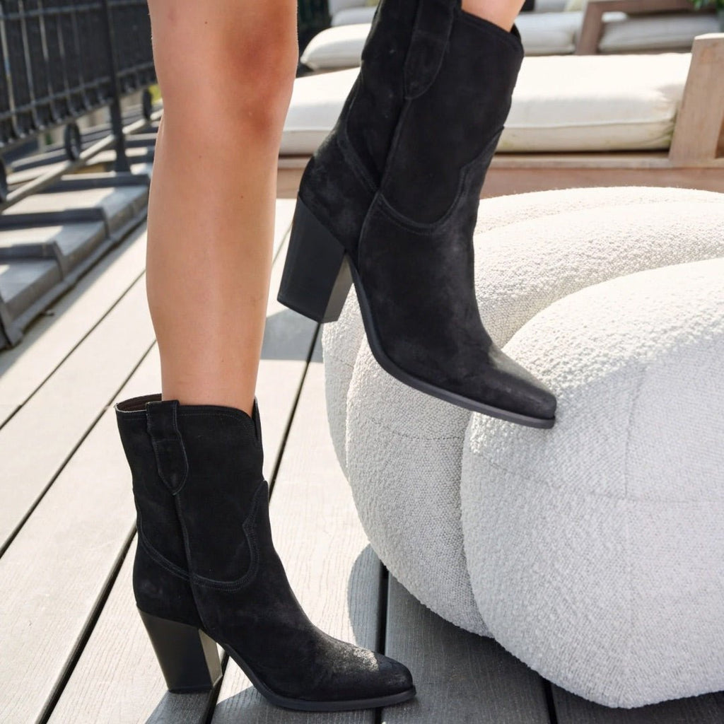 Juliette – Bottines à Petit Talon - Pastelle Boutique36Noir