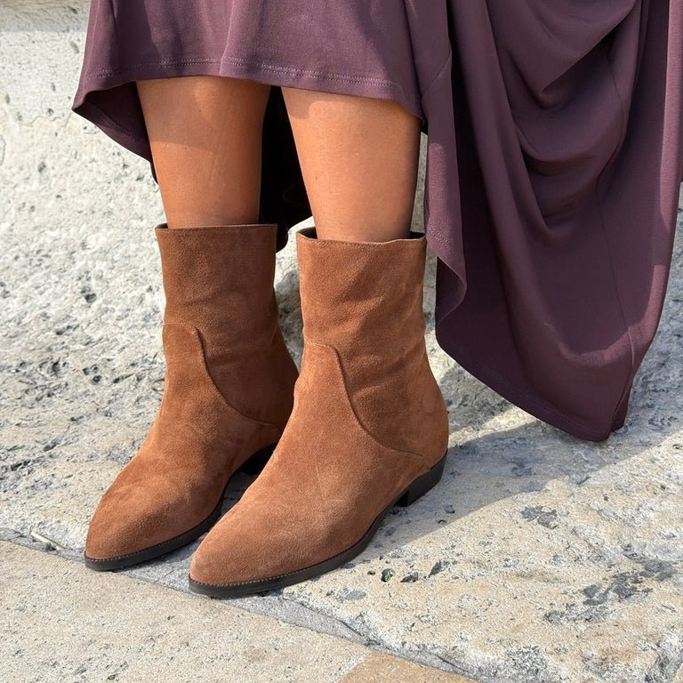 Manon – Bottines à Talon Intérieur Amovible - Pastelle Boutique36Taupe
