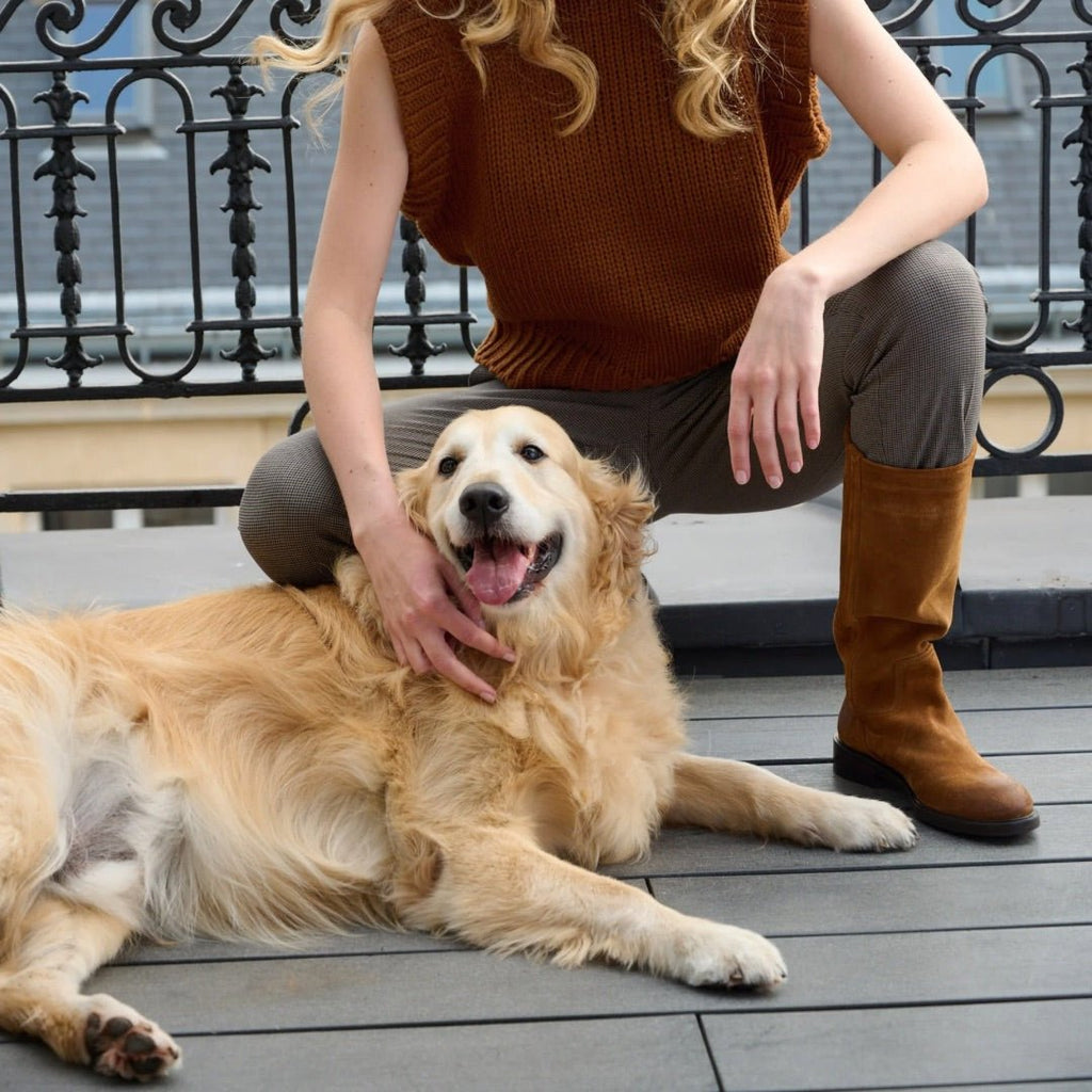Mélissa – Bottes Cavalières Hautes à Enfiler - Pastelle Boutique36Taupe