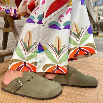 Solal sabot - Pastelle Boutique36Suede Ciel