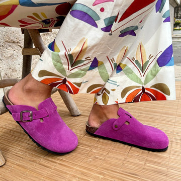 Solal sabot - Pastelle Boutique36Suede Ciel