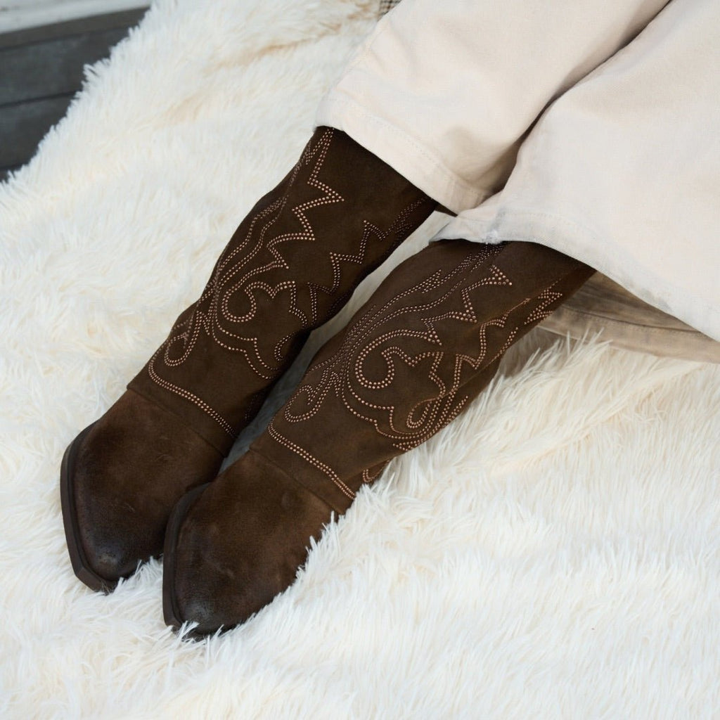 Valérie – Bottes Cuissardes à Enfiler - Pastelle Boutique36noir