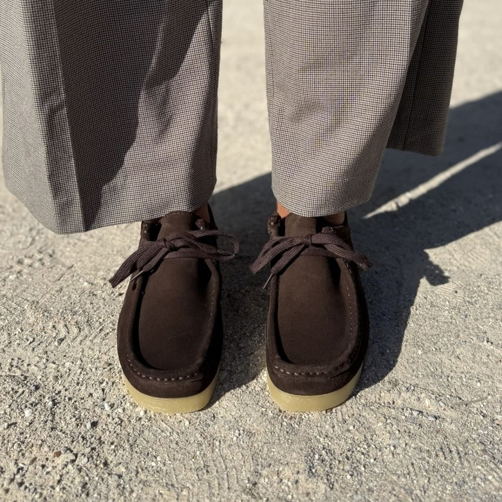 ZAP – Mocassins à Lacets en Daim, Semelle Crêpe Naturelle, Confort & Élégance - Pastelle Boutique36choco