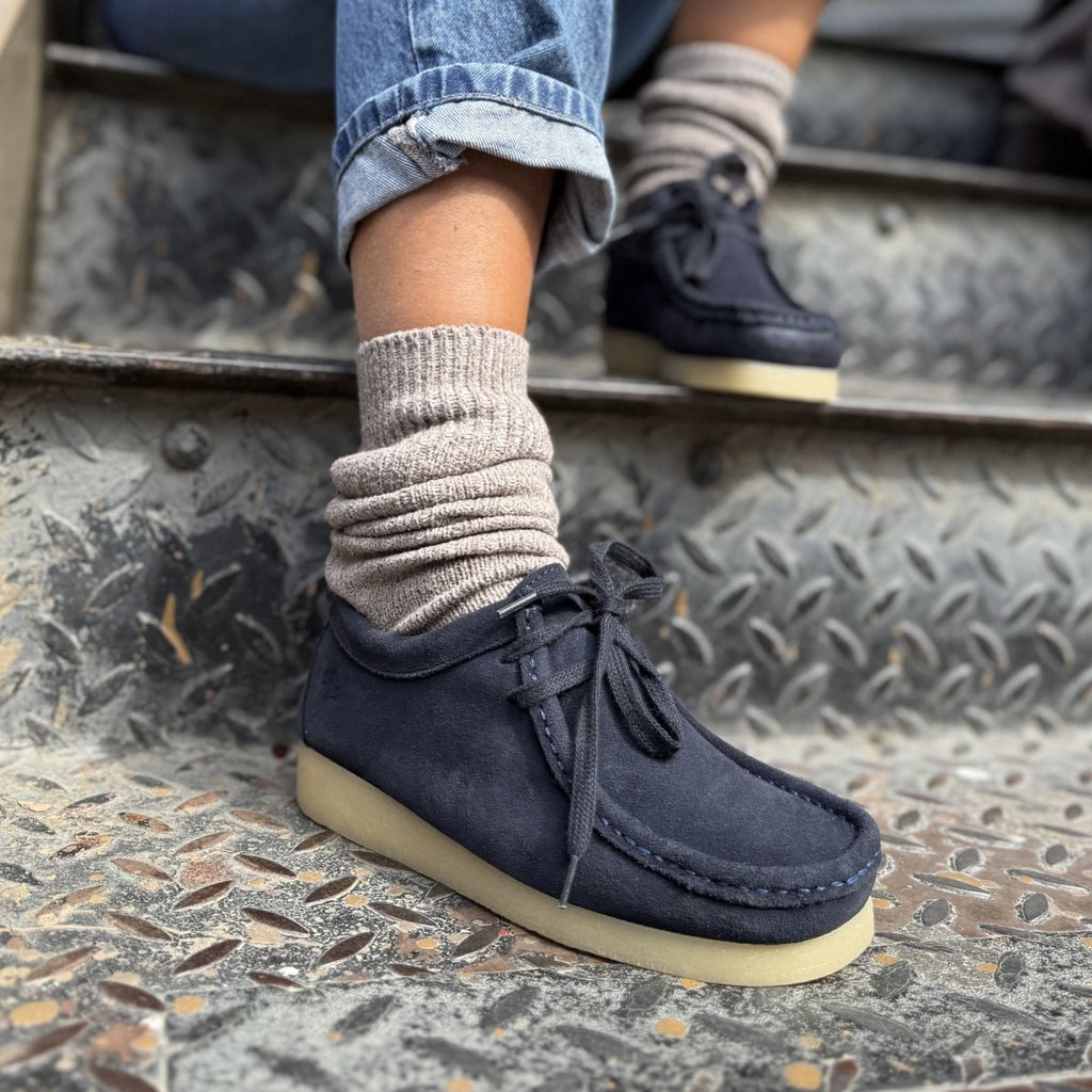 ZAP – Mocassins à Lacets en Daim, Semelle Crêpe Naturelle, Confort & Élégance - Pastelle Boutique36Noir